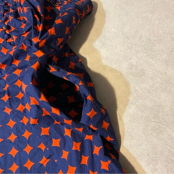 J Crew J.Crew Circle Dot Apron Cami Tank Top Cotton Poplin Shirt Size 8 - Picture 5 of 12